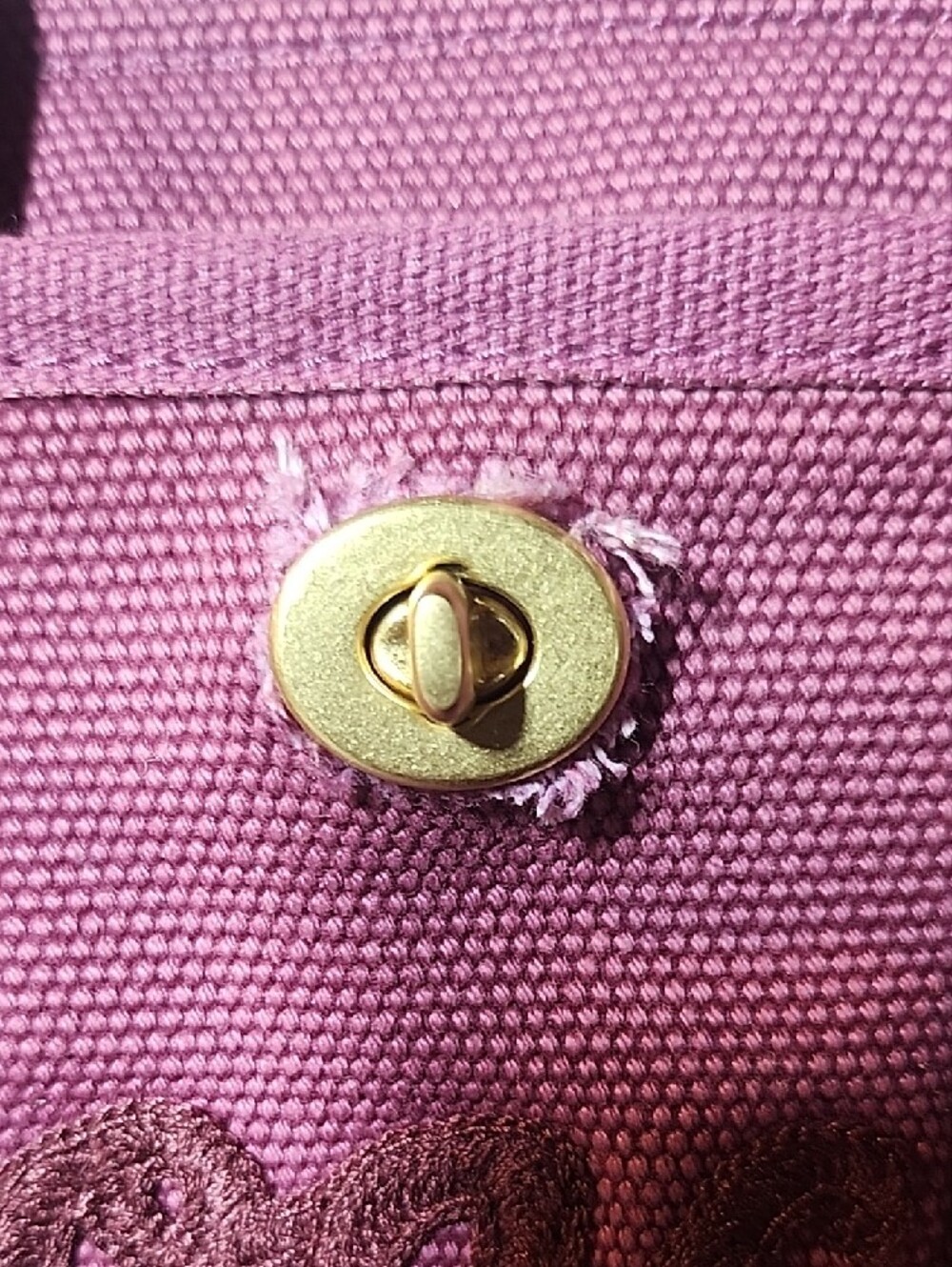 Coach Magenta Canvas Mini Tote with Turn-Lock - Picture 2 of 11